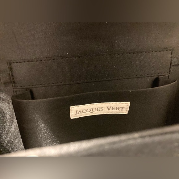 VINTAGE Jacques Vert black, white and gold clutch - Picture 4 of 5